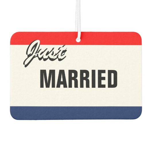 Händlerstil nur verheiratete Unterschrift Autolufterfrischer (Vorderseite)