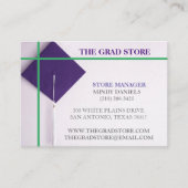 Händlerübersicht für grüne und Lila Abschlüsse Visitenkarte (Vorderseite)