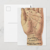 Handlesenlesen Vintage Postkarte (Vorne/Hinten)