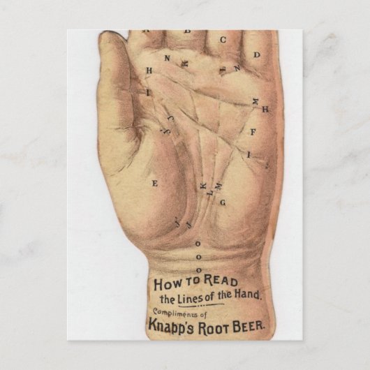 Handlesenlesen Vintage Postkarte (Vorderseite)