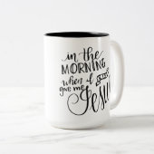 Handlettered Tasse, christliches Sprichwort, geben Zweifarbige Tasse (VorderseiteRechts)