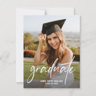 Handlettering-Absolventen-Individuelle Fotos Absch Ankündigung