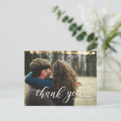 HANDLETTERING SCRIPT WEDING DANKE POSTKARTE (Stehend Vorderseite)