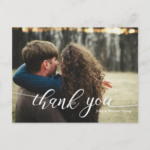 HANDLETTERING SCRIPT WEDING DANKE POSTKARTE