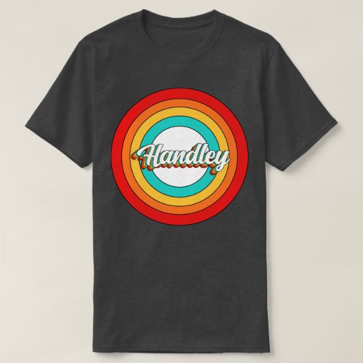 Handley Name Shirt Vintag Handley Circle (Design vorne)