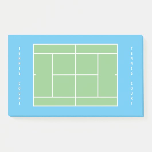 Handlich leerer Tennisplatz-Layout klebrig Post-it Klebezettel (Vorderseite)