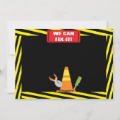 Handliche Mann-Verlegenheit es Einladung (Rückseite)