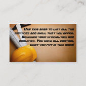 Handliche Mann-Visitenkarte Visitenkarte (Rückseite)