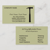 Handliche Mann-Visitenkarte Visitenkarte (Vorne/Hinten)