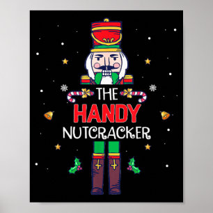 Handlicher Nussknacker Lustige Weihnachten Familie Poster