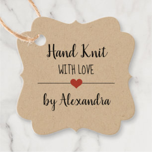 Handlicher Strick mit Liebe Geschenkanhänger