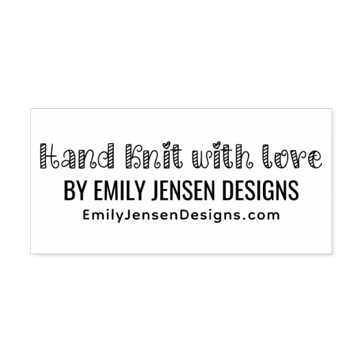 Handlicher Strick mit Liebe Nr. 1 Website-URL für Permastempel (Design)