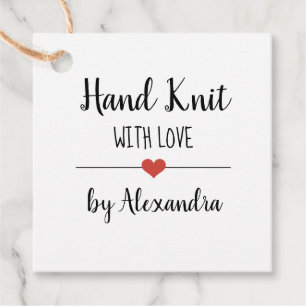 Handlicher Strick mit Liebe-Schrift Geschenkanhänger
