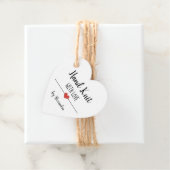 Handlicher Strick mit Liebe-weiße Skriptbezeichnun Geschenkanhänger (Beispiel)