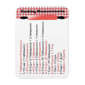 Handliches Cooking Measurement Chart Magnet (Vertikal)
