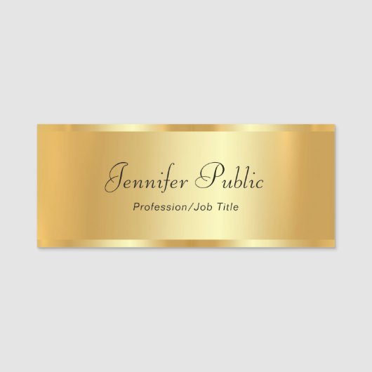 Handliches Skript für benutzerdefinierte Text-Gold Namensschild (Vorderseite)