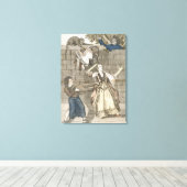 Handlicht von einem Affen oder dem Kopf der Dame Leinwanddruck (Insitu (Holzboden))