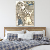 Handlicht von einem Affen oder dem Kopf der Dame Leinwanddruck (Insitu (Schlafzimmer))