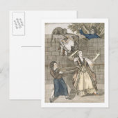 Handlicht von einem Affen oder dem Kopf der Dame Postkarte (Vorne/Hinten)