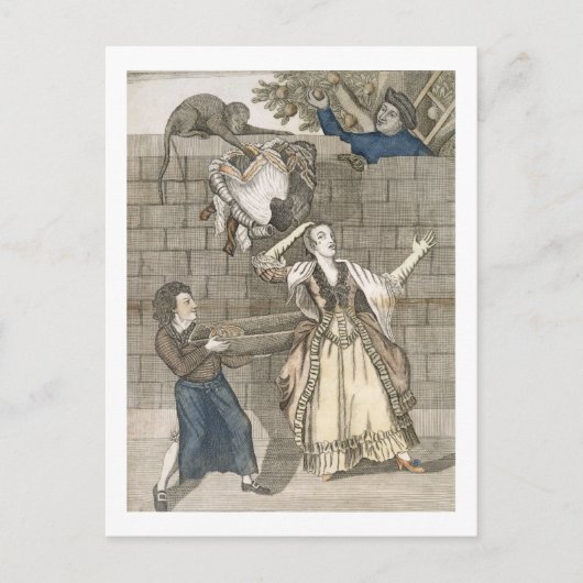 Handlicht von einem Affen oder dem Kopf der Dame Postkarte (Vorderseite)