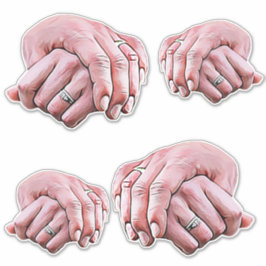 Handliebhaber von Mann und Frau Kunst Aufkleber