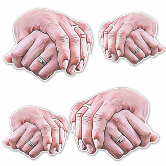 Handliebhaber von Mann und Frau Kunst Aufkleber (Vorderseite)