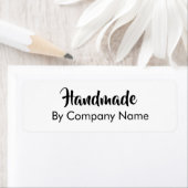 Handling by Company Name Schwarz-weiß Text Templat (Insitu)