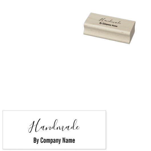 Handling by Company Name Script Text Template Gummistempel (Stempel)