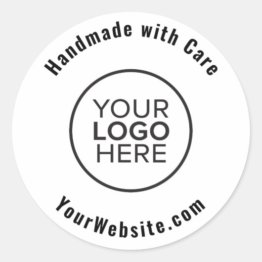 Handling mit kundenspezifischem Logo Runder Aufkleber (Vorderseite)