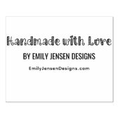 Handling mit Liebe #1 Website-URL für Firmennamen Gummistempel (Prägung)