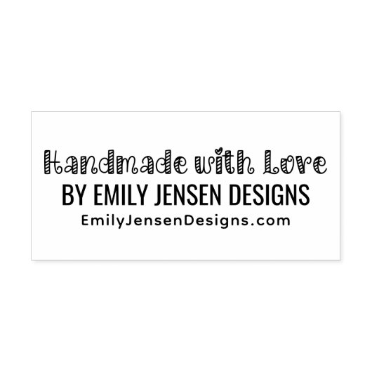 Handling mit Liebe #1 Website-URL für Firmennamen Permastempel (Design)