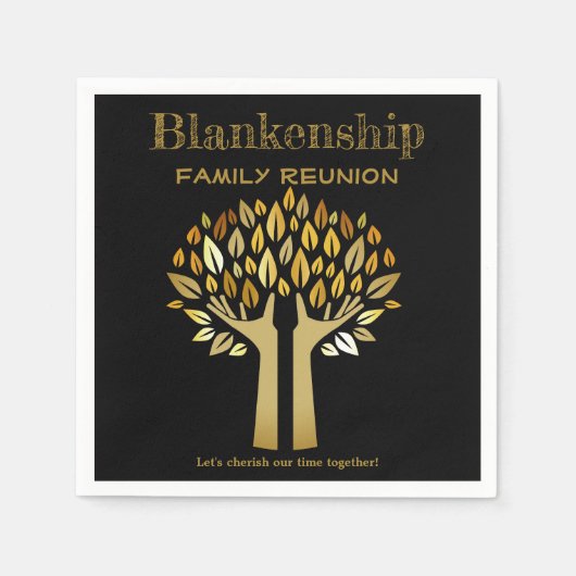 Handling Up Tree Blätter Family Wiedersehen Essent Serviette (Vorderseite)