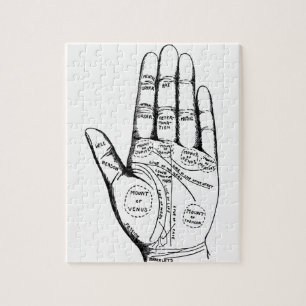 Handlinien-Chart Handlesekunst Wahrsager Zukunft Puzzle