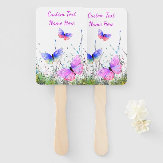 Handlüfter mit benutzerdefinierten Textnamen Fächer (Vorne und Hinten)