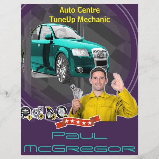 Handlung konzentriert - TuneUp Mechanic Flyer (Vorne)