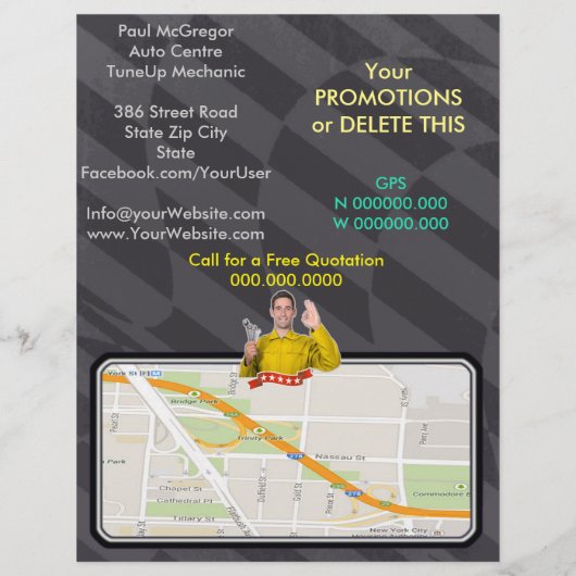 Handlung konzentriert - TuneUp Mechanic Flyer (Hinten)