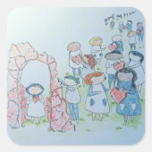 Handlungen der Güte Quadratischer Aufkleber (Vorderseite)