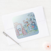 Handlungen der Güte Quadratischer Aufkleber (Umschlag)