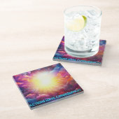 Handlungen haben Folgen Glasuntersetzer (Schrägansicht)