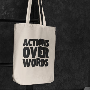 Handlungen Über Worte Menschenrechte Soziale Gerec Tragetasche