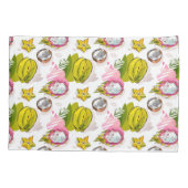 Handlungsfreiheit-strukturiertes Frucht-Muster Kissenbezug (Rückseite-Links)