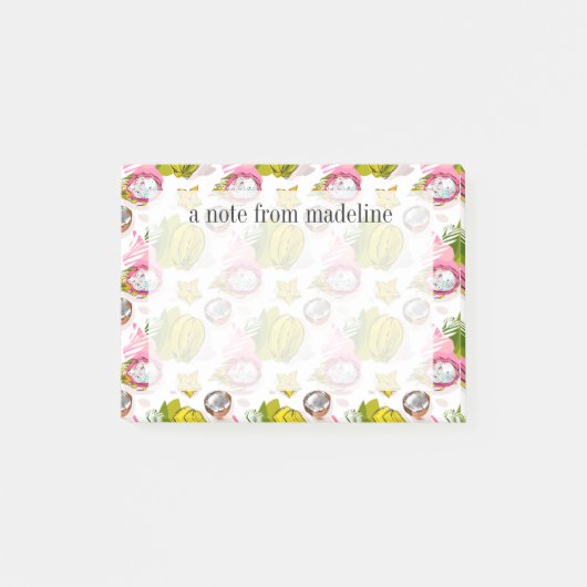 Handlungsfreiheit-strukturiertes Frucht-Muster Post-it Klebezettel (Vorderseite)