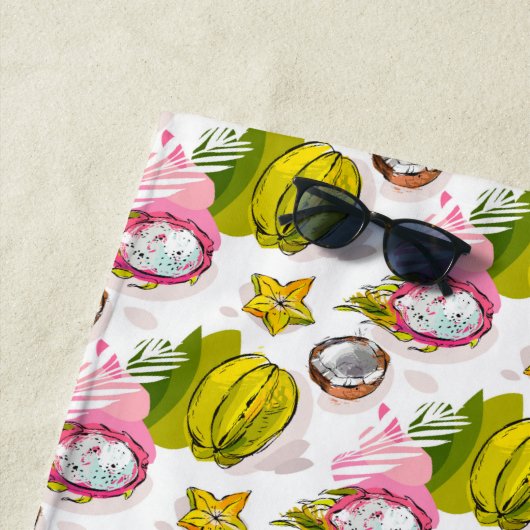 Handlungsfreiheit-strukturiertes Frucht-Muster Strandtuch (Beispiel)