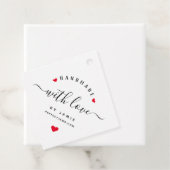 HANDMAD MIT LIEBE Custom Modern Script Kraft Gift Geschenkanhänger (Beispiel)