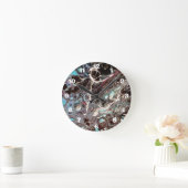 Handmade abstract painting - Kook Art - Wall Clock Runde Wanduhr (Zuhause)