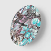 Handmade abstract painting - Kook Art - Wall Clock Runde Wanduhr (Winkel)