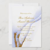 Handmade Alcohol Ink Glitter Wedding Invitation Einladung (Vorderseite)