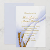 Handmade Alcohol Ink Glitter Wedding Invitation Einladung (Vorne/Hinten)