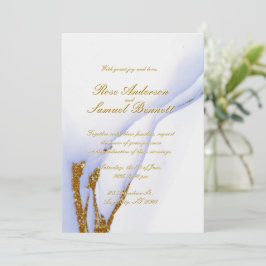 Handmade Alcohol Ink Glitter Wedding Invitation Einladung