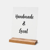 Handmade and Local Craft Fair Table Acrylschild (Winkel)